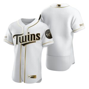 Impressive Minnesota Twins Blank White Nike Men's Authentic Golden Edition MLB Jersey