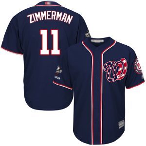 Impressive Nationals #11 Ryan Zimmerman Navy Blue Cool Base 2019 World Series Champions Stitched Youth MLB Jersey Retailers boost your inventory Order now to meet customer demand