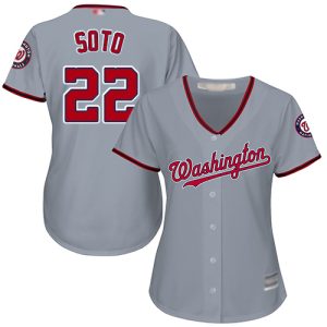 Impressive Nationals #22 Juan Soto Grey Road Women's Stitched MLB Jersey Act fast Only a few left Secure yours today