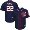 Impressive Nationals #22 Juan Soto Navy Blue New Cool Base Stitched MLB Jersey