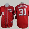 Impressive Nationals #31 Max Scherzer Red Cool Base Stitched MLB Jersey