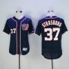 Impressive Nationals #37 Stephen Strasburg Navy Blue Flexbase Authentic Collection Stitched MLB Jersey