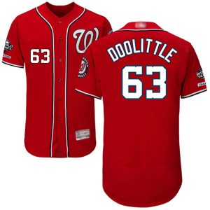 Impressive Nationals #63 Sean Doolittle Red Flexbase Authentic Collection 2019 World Series Champions Stitched MLB Jersey