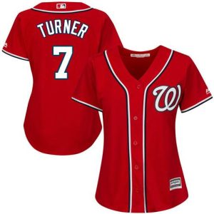 Impressive Nationals #7 Trea Turner Red Alternate Women's Stitched MLB Jersey Collectors this is a must have Add it to your collection by ordering