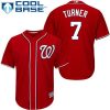 Impressive Nationals #7 Trea Turner Red Cool Base Stitched Youth MLB Jersey Limited stock Order now to show your love for your team