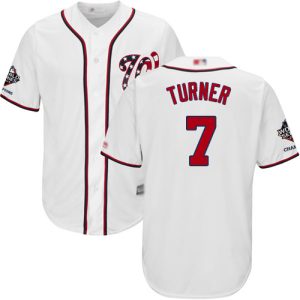 Impressive Nationals #7 Trea Turner White Cool Base 2019 World Series Champions Stitched Youth MLB Jersey With high demand Don't miss out Order now to wear your team colors