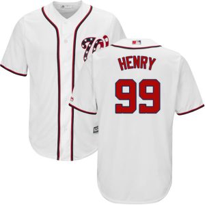 Impressive Nationals #99 Cole Henry White New Cool Base Stitched MLB Jersey