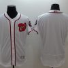 Impressive Nationals Blank White Flexbase Authentic Collection 2019 World Series Champions Stitched MLB Jersey