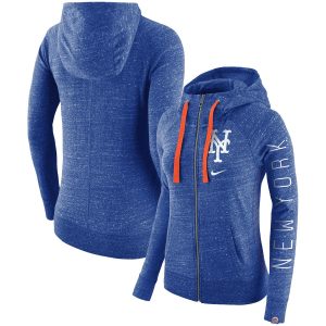 Impressive New York Mets Nike Women's Vintage Full Zip Hoodie Royal Collectors this is a must have Add it to your collection by ordering