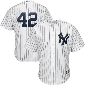 Impressive New York Yankees #42 Mariano Rivera Majestic 2019 Hall of Fame Cool Base Player Jersey White Navy