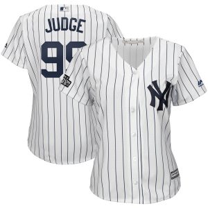 Impressive New York Yankees #99 Aaron Judge Majestic Women's 2019 London Series Cool Base Player JerseyWhite Navy Hurry Exclusive offer Place your order immediately for a great jersey