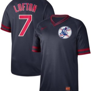 Impressive Nike Guardians #7 Kenny Lofton Navy Authentic Cooperstown Collection Stitched MLB Jersey