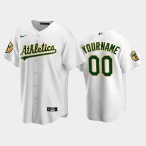 Impressive Oakland Athletics Custom Men's Nike 2022 Ray Patch Game Home White Jersey