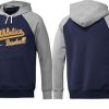 Impressive Oakland Athletics Pullover Hoodie Burgundy Blue & Grey