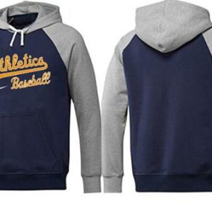 Impressive Oakland Athletics Pullover Hoodie Burgundy Blue & Grey