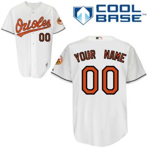 Impressive Orioles Personalized Authentic White MLB Jersey (S 3XL)