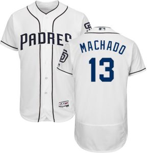 Impressive Padres #13 Manny Machado White Flexbase Authentic Collection Stitched MLB Jersey