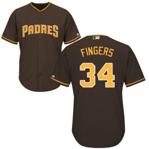 Impressive Padres #34 Rollie Fingers Brown Cool Base Stitched Youth MLB Jersey Collectors this is a must have Add it to your collection by ordering