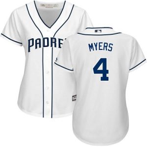 Impressive Padres #4 Wil Myers White Home Women's Stitched MLB Jersey Retailers boost your inventory Order now to meet customer demand
