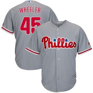 Impressive Phillies #45 Zack Wheeler Grey New Cool Base Stitched MLB Jersey