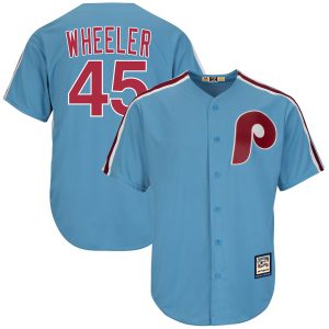 Impressive Phillies #45 Zack Wheeler Light Blue New Cool Base Cooperstown Stitched MLB Jersey