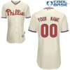 Impressive Phillies Personalized Authentic Cream Cool Base MLB Jersey (S 3XL)