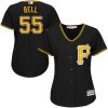 Impressive Pirates #55 Josh Bell Black Alternate Women's Stitched MLB Jersey Limited stock Order now to show your love for your team