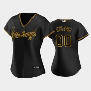 Impressive Pittsburgh Pirates Custom Game Women's Nike Alternate MLB Jersey   Black