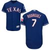 Impressive Rangers #7 Ivan Rodriguez Blue Flexbase Authentic Collection Stitched MLB Jersey