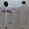 Impressive Rangers Blank White Flexbase Authentic Collection Stitched MLB Jersey