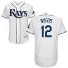 Impressive Rays #12 Wade Boggs White Flexbase Authentic Collection Stitched MLB Jersey