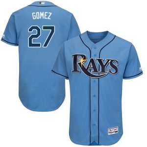 Impressive Rays #27 Carlos Gomez Light Blue Flexbase Authentic Collection Stitched MLB Jersey