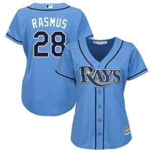 Impressive Rays #28 Colby Rasmus Light Blue Alternate Women's Stitched MLB Jersey Collectors this is a must have Add it to your collection by ordering