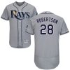 Impressive Rays #28 Daniel Robertson Grey Flexbase Authentic Collection Stitched MLB Jersey