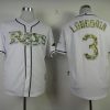 Impressive Rays #3 Evan Longoria White USMC Cool Base Stitched MLB Jersey