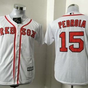 Impressive Red Sox #15 Dustin Pedroia White Cool Base Stitched Youth MLB Jersey Sports enthusiasts seize this opportunity Order now to feel the game excitement