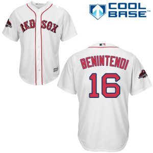 Impressive Red Sox #16 Andrew Benintendi White Cool Base 2018 World Series Champions Stitched Youth MLB Jersey Retailers boost your inventory Order now to meet customer demand