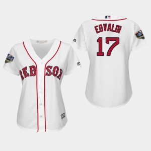 Impressive Red Sox #17 Nathan Eovaldi White Home 2018 World Series Women's Stitched MLB Jersey Hurry Exclusive offer Place your order immediately for a great jersey