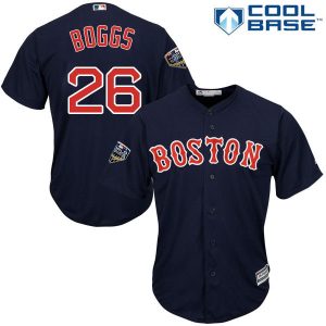 Impressive Red Sox #26 Wade Boggs Navy Blue New Cool Base 2018 World Series Stitched MLB Jersey