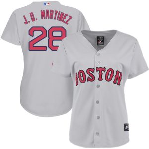 Impressive Red Sox #28 J. D. Martinez Grey Road Women's Stitched MLB Jersey Limited stock Order now to show your love for your team