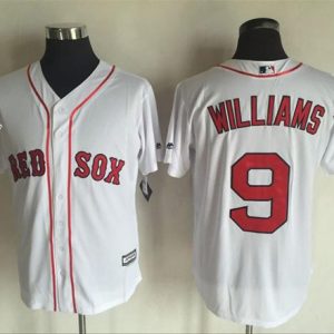 Impressive Red Sox #9 Ted Williams White New Cool Base 2018 World Series Stitched MLB Jersey