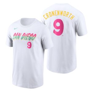 Impressive San Diego Padres #9 Jake Cronenworth 2022 City Connect Men's MLB T Shirt   White Hurry Exclusive offer Place your order immediately for a great jersey