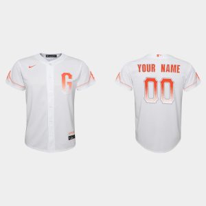 Impressive San Francisco Giants Custom Youth 2021 City Connect White Jersey