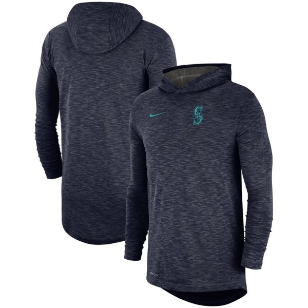 Impressive Seattle Mariners Nike Performance Slub Pullover Hoodie Navy