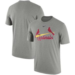 Impressive St. Louis Cardinals Nike Batting Practice Logo Legend Performance T Shirt Gray