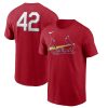 Impressive St. Louis Cardinals Nike Jackie Robinson Day Team 42 T Shirt Red Sports enthusiasts seize this opportunity Order now to feel the game excitement