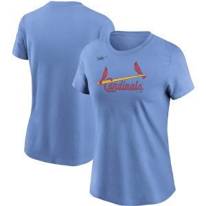 Impressive St. Louis Cardinals Nike Women's Cooperstown Collection Wordmark T Shirt Light Blue Limited stock Order now to show your love for your team