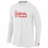 Impressive St.Louis Cardinals Long Sleeve MLB T Shirt White