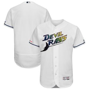 Impressive Tampa Bay Rays Blank Majestic Turn Back The Clock Home Flex Base Authentic Collection Team Jersey White