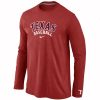 Impressive Texas Rangers Long Sleeve MLB T Shirt Red